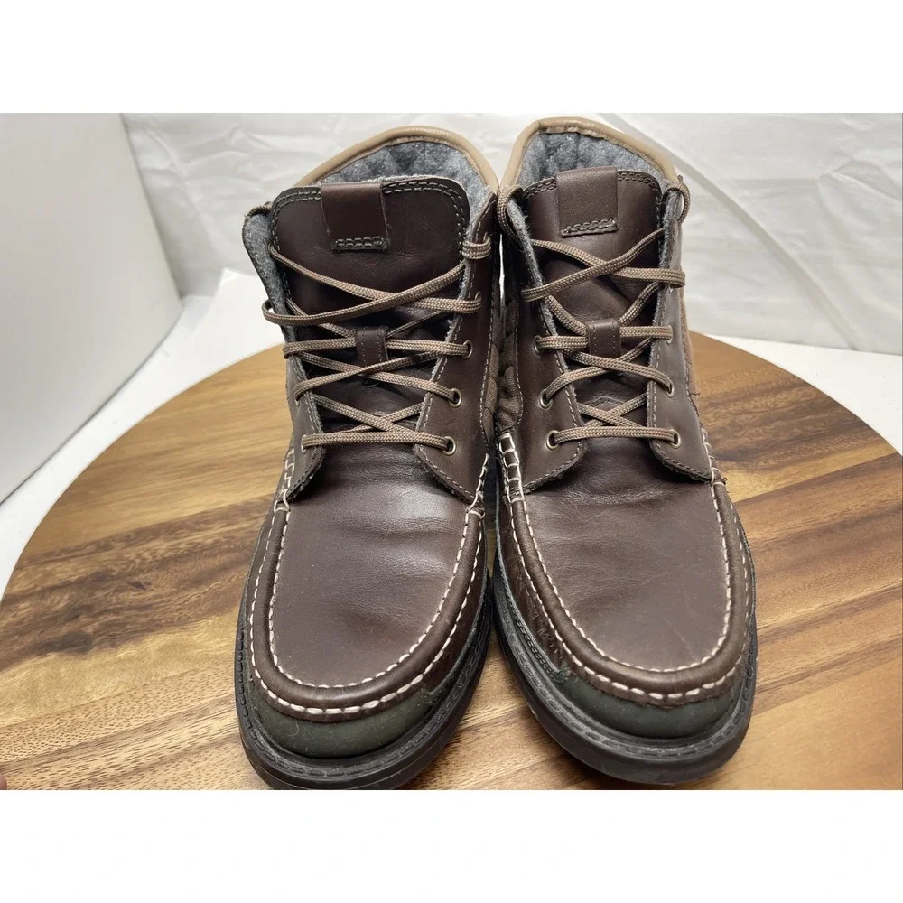 Cole Haan‎ Boots 8.5 M C20210 Pinch Brown Leather Lace Up Quilted Moc Ankle Mens